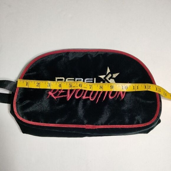 Cheer Rebel Revolution Shoe Bag BAG ONLY Black and Red Velour Mesh Zip Closure - Picture 7 of 9